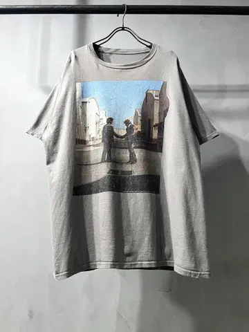 PINK FLOYD 밴딩 T셔츠 그레이 밴티