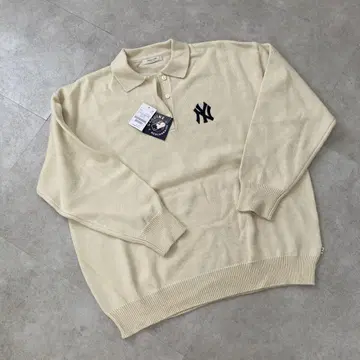 FREAK'S STORE 뉴욕 양키스 피케 셔츠 긴팔 베이지