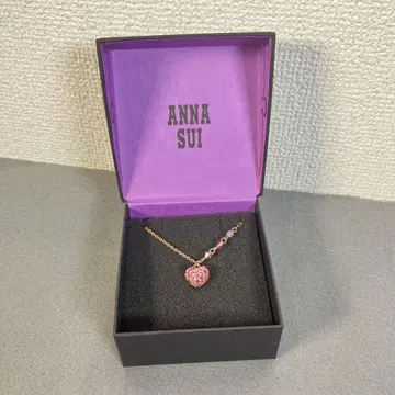 ANNA SUI 핑크 하트 목걸이
