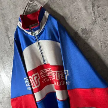 인기 L 사이즈 ennerre 에네레레 하프 지퍼 맨투맨 빅 로고 자수