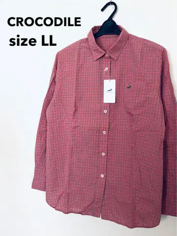 CROCODILE 커터 셔츠 긴팔 여성용 LL 셔츠 블라우스 새상품