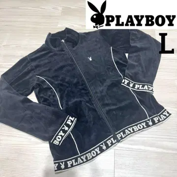 PLAYBOY y2k 벨로아 집업 후드티 블랙 헤이세이 코디