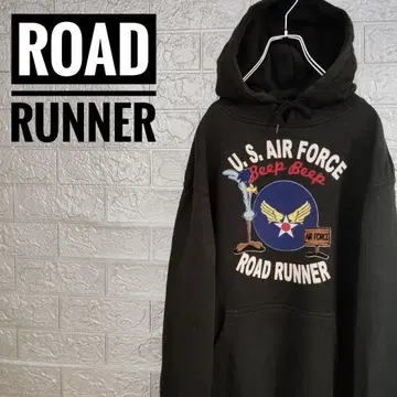 로드런너 US AIR FORCE 구제 의류 후드 맨투맨 블랙 M