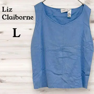 Liz Claiborne [ L ] 스카이블루 슬리브리스 니트 상의