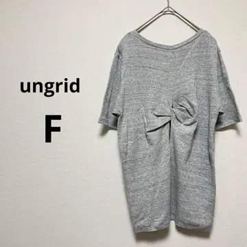 ungrid 언그리드 반팔 티셔츠 F 백리본 그레이