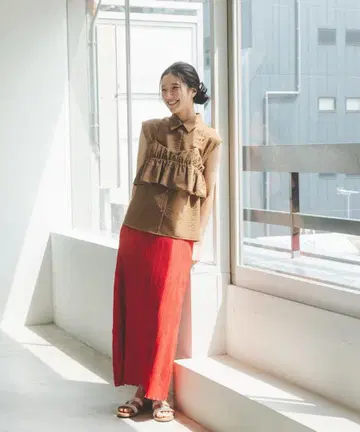 N. 섀도우 체크 이지 스커트 내추럴 뷰티 베이직