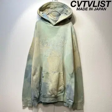 레어 카탈리스트 고급 올 패턴 멀티 컬러 로고 블리치 디자인 후드티