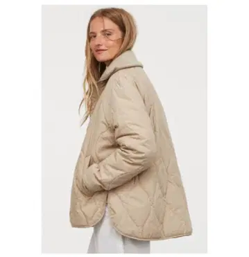 H&M 베이지 퀼팅 자켓