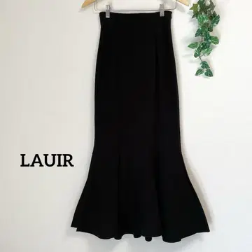 LAUIR*블랙 머메이드 스커트 롱 스커트 라우어 블랙