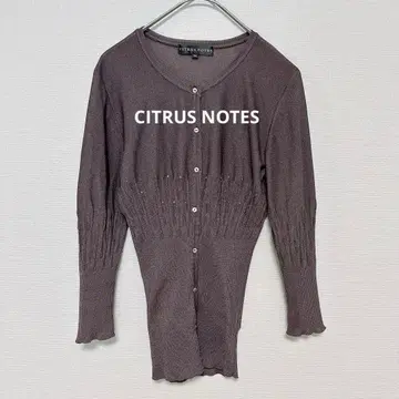 CITRUS NOTES/립 니트 가디건/미 스타일/3162