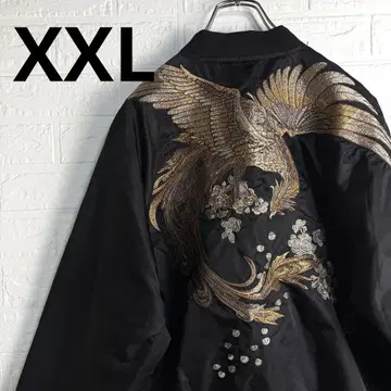 [ 미사용 ] GXP1999 봉황 자수 XXL 블랙 MA-1 스카잔