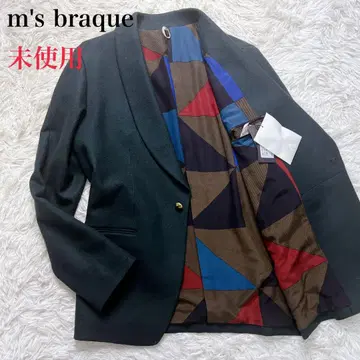 [ 미사용 새상품 ] m's braque (엠즈 블랙) 실크 자켓 그린