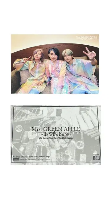 Mrs. GREEN APPLE 오모리 와카이 후지사와 포토 카드