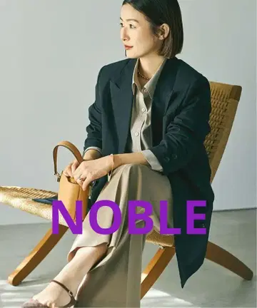 NOBLE 코튼 트윌 이지 롱 자켓 블랙 38