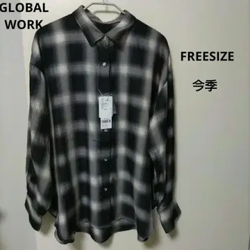 새상품 GLOBALWORK 체크 셔츠 이번 시즌 블랙 인기 상품