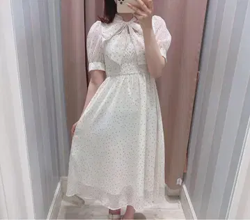 evelyn 도트 롱 원피스