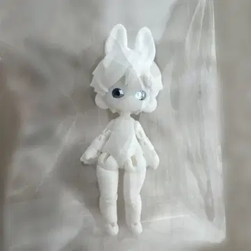 화이트 토끼 귀 커스텀 인형 약 5.5cm