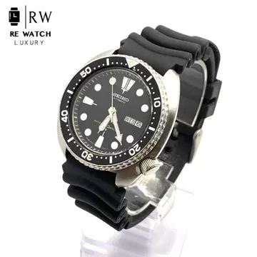 7-3934 SEIKO 6309-729A 자동 와인딩 블랙 손목시계