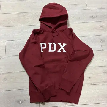 PDX 로고 버건디 후드티 M 사이즈