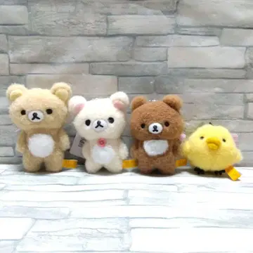 리락쿠마 폭신폭신 펠트풍 마스코트 키체인 4종 세트 3
