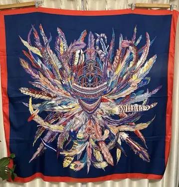 실크 100% 스카프 대형