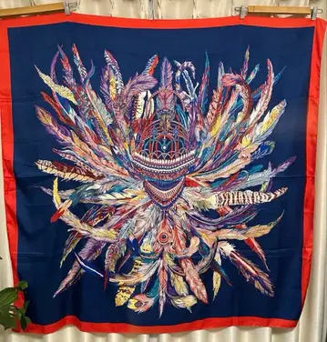 실크 100% 스카프 대형