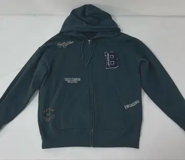 BEAMS HEART 다크 그린 후드티
