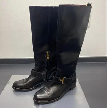 BALLY 롱 부츠 블랙 천연 가죽 트래디셔널