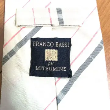 [무료배송] FRANCO BASSI 넥타이 베이지 스트라이프