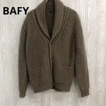 z-645 [ BAFY ] 수수료 브라운 니트 가디건