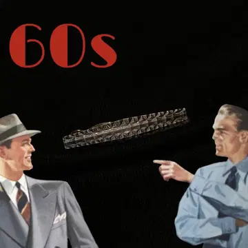 빈티지 넥타이 클립 쇼와 레트로 60s 로카빌리 영국 신사