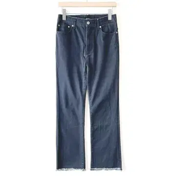 저널 스탠다드 무라 데님 기모 크롭 와이드 팬츠 프린지 블랙