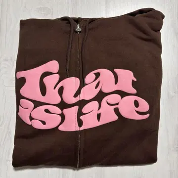 That's Life 브라운 후드티