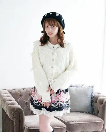 LIZLISA 메니 리본 세일러 가디건