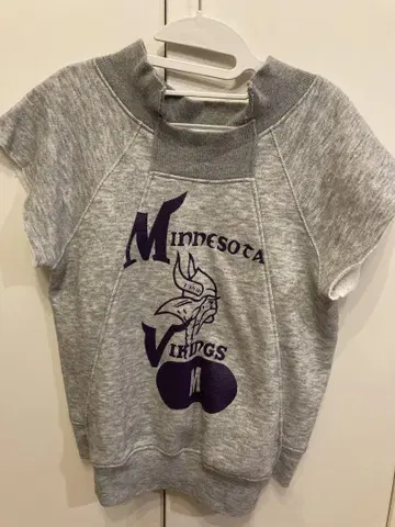 77circa 미네소타 바이킹스 로고 맨투맨 반팔 맨투맨