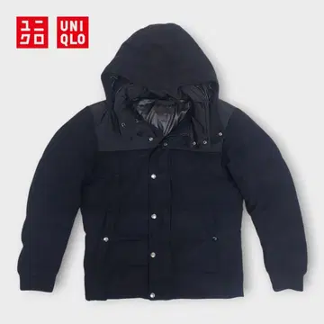 인기 !! UNIQLO 유니클로 울 혼방 후디드 다운 자켓 M