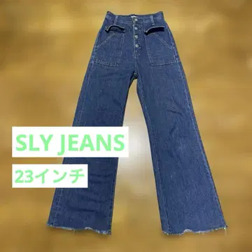 SLY JEANS 하이웨스트 플레어 데님 23인치