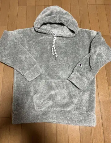 Champion 플리스 후드 부착 후드티 그레이