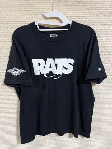RATS T셔츠 블랙 M 사이즈