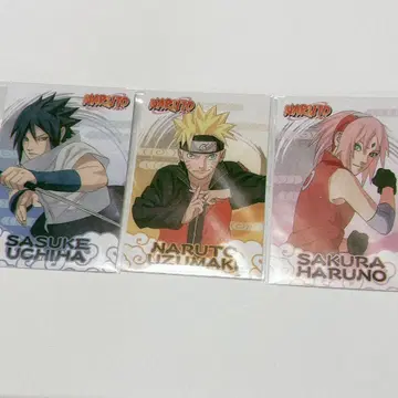 NARUTO 나뭇잎 마을 쿠키 특전 카드 사스케 사쿠라 나루토