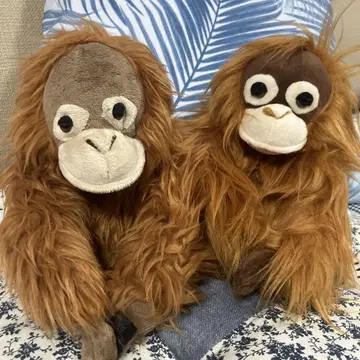 보르네오 오랑우탄 봉제 인형 2개 세트