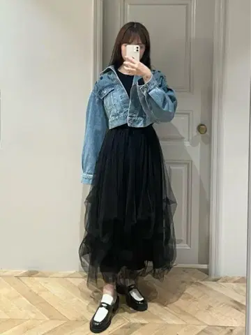 새상품 릴리 브라운 비쥬 데님 자켓