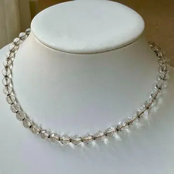 이탈리아제 투명 비즈 앤티크 목걸이 심플