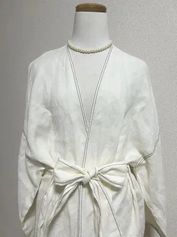 ZARAHOME ZARA 홈 린넨 탑 스티치 가운