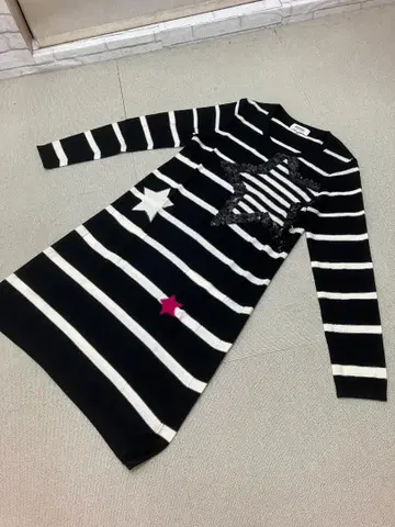 K09382)SONIA RYKIEL 보더 니트 원피스 별 스타