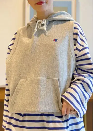 Champion x BEAMS BOY/별주 (R) 후드티 베스트