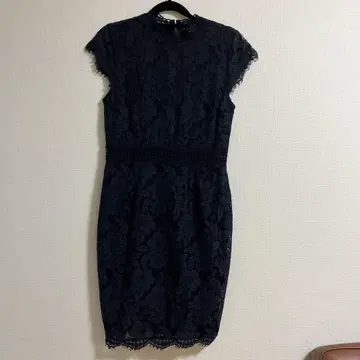 H&M 레이스 원단 코쿤 원피스 네이비 S