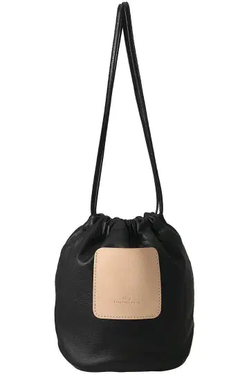 SCYE 소프트 레더 드로스트링 백 복조리 블랙