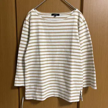 알아바일 보트넥 칠부 소매 티셔츠