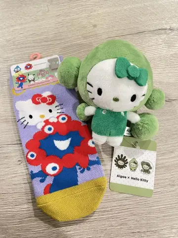 만박 키티 와카메 키티 봉제 인형 미야쿠미야쿠 키티 양말 세트 판매